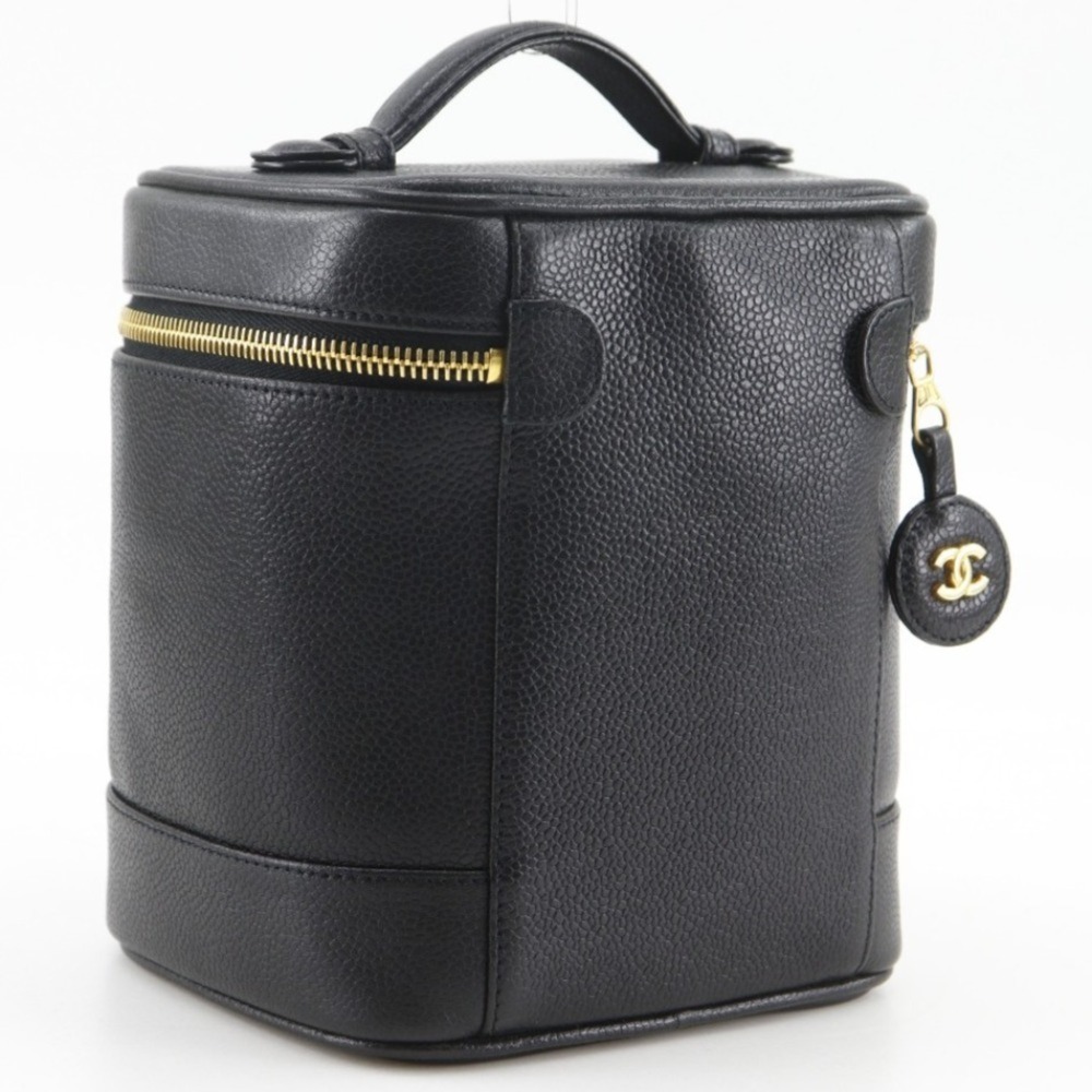 CHANEL Black Caviar Leather Logo Pouch - Picture 3 of 13